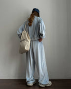 Žydras veliūrinis laisvalaikio komplektas „Sky Blue Velvet Comfort Set“